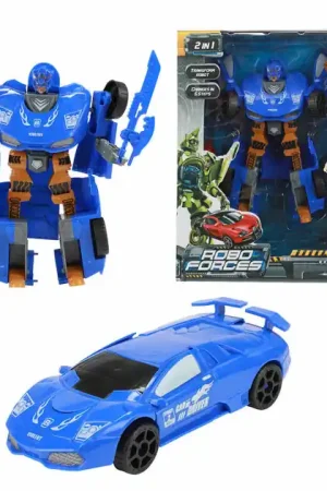 Laatste Kans Roboforces Transformeer Auto Robot Blauw