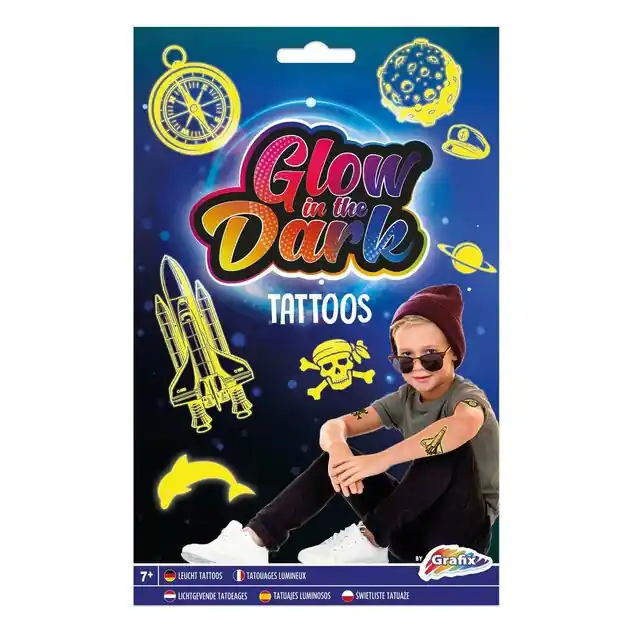 Glow in the Dark Tattoos - Blauw Laatste Kans