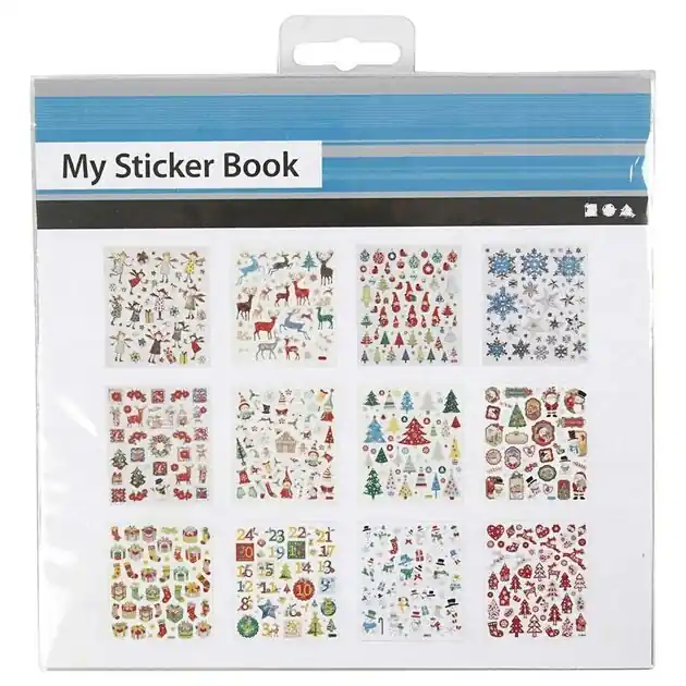 Betaalbaar Stickerpakket Kerst, 12vel