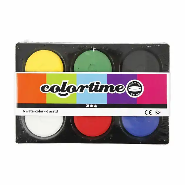 Navulblokken Waterverf in Palet - Primaire Kleuren, 6st. Must-Have
