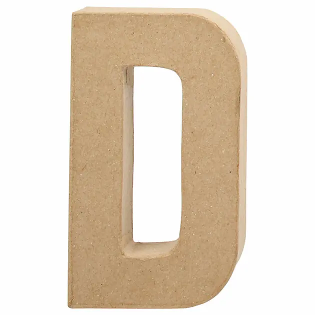 Letter Papier-maché - D, 20,5cm Favoriet