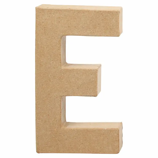 Beperkte Voorraad Letter Papier-maché - E, 20,5cm