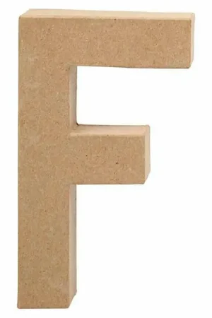 Weekendaanbieding Letter Papier-maché - F, 20,5cm