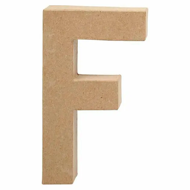Weekendaanbieding Letter Papier-maché - F, 20,5cm