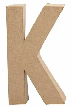 Letter Papier-maché - K, 20,5cm Rechtstreeks Van De Fabrikant