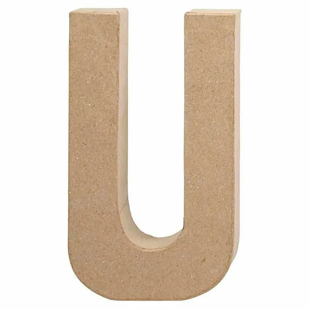 Bestseller Letter Papier-maché - U, 20,5cm