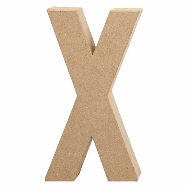 Letter Papier-maché - X, 20,5cm Koopje