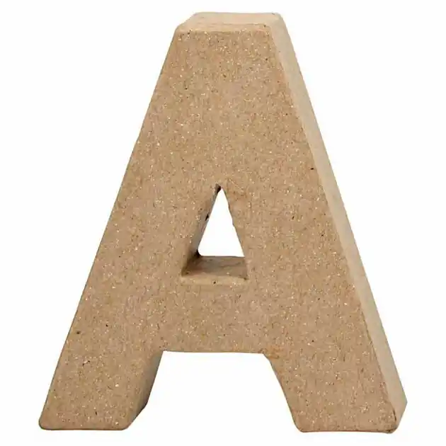 Letter Papier-maché - A, 10cm Nieuw