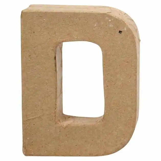 Betrouwbaar Letter Papier-maché - D, 10cm