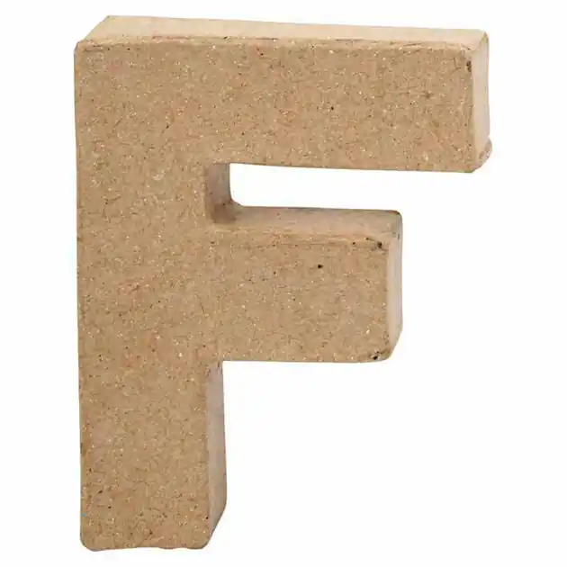Letter Papier-maché - F, 10cm Exclusieve Aanbieding