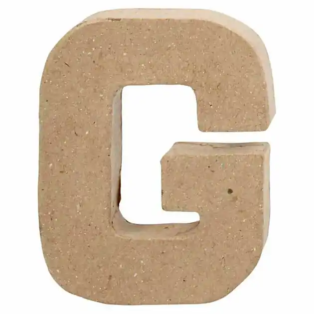 Letter Papier-maché - G, 10cm Direct Beschikbaar