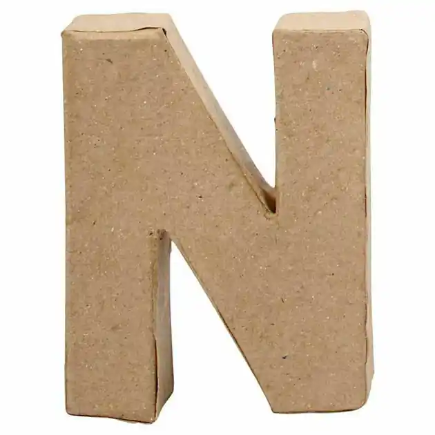 Letter Papier-maché - N, 10cm Meest Verkocht