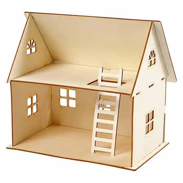 DIY Houten Poppenhuis Tijdelijk Beschikbaar