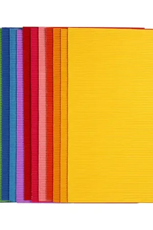 Snelle Levering Ribbelkarton Kleur 80gr, 15 Vellen