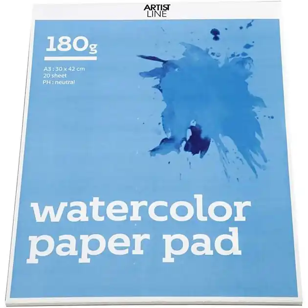 Uitverkoop Aquarelblok Wit A3, 20 Vellen