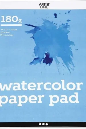 Aquarelblok Wit A4 180gr, 20 Vellen Dagaanbieding