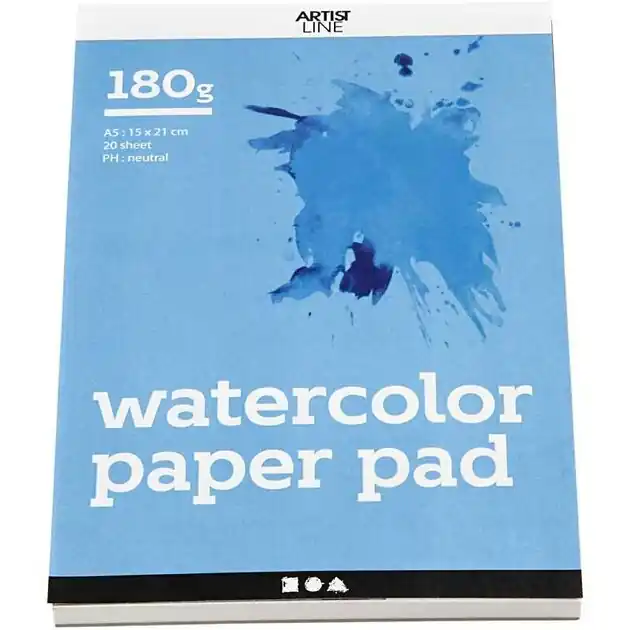 Aquarelblok Wit A5 180gr, 20 Vellen Rechtstreeks Van De Fabrikant