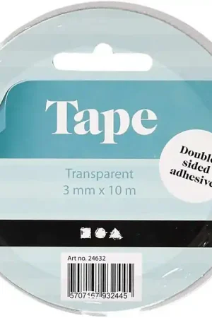 Dubbelzijdig Klevend Tape 3mm, 10m Uitverkoop