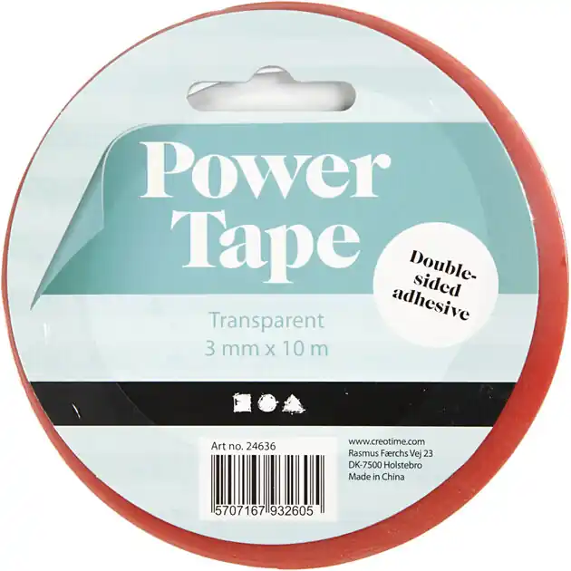 Dubbelzijdig Klevend Power Tape 3mm, 10m Flitsaanbieding