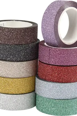 Glitter Tape Kleur,10st. Betaalbaar
