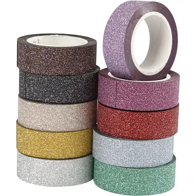Glitter Tape Kleur,10st. Betaalbaar