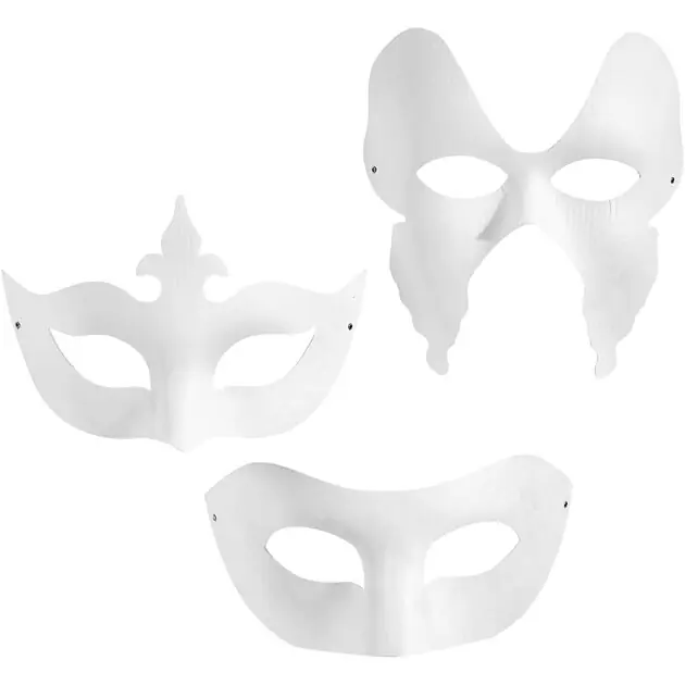 Voordeelprijs Maskers Wit, 12st.