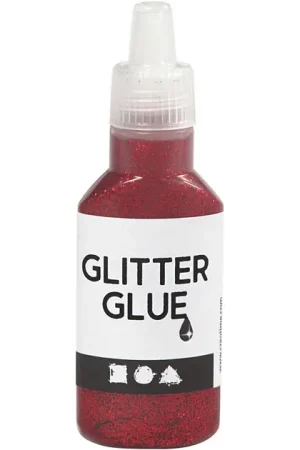 Must-Have Glitterlijm Rood, 25 ml