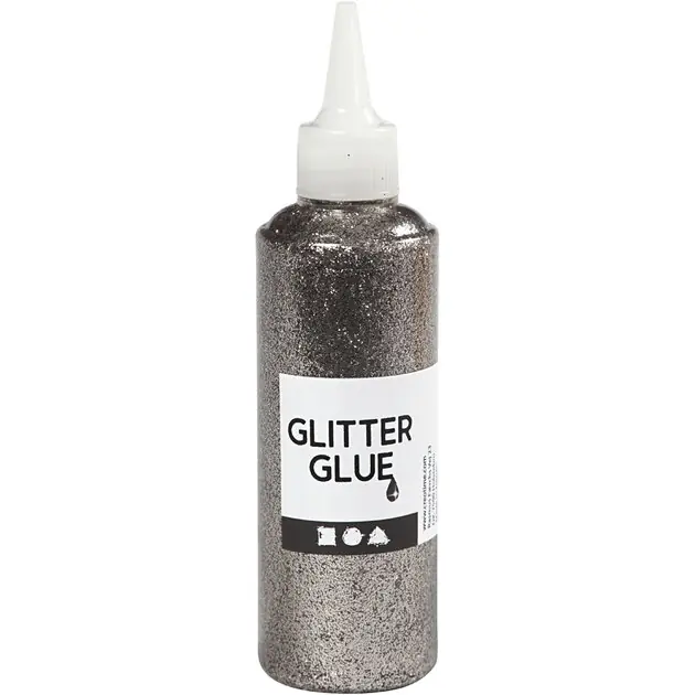 Glitterlijm Zilver, 118ml Actieprijs