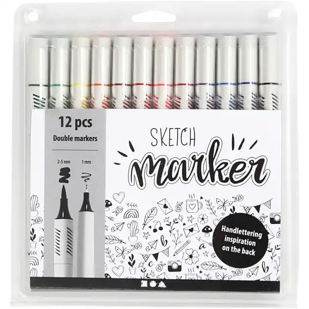 Schets Markers Kleur, 12st. Koop Online