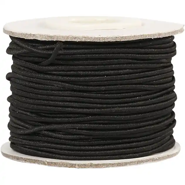 Elastiek Dikte 1mm Zwart, 25m Aanbieding
