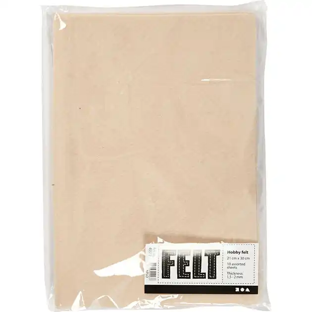 Hobbyvilt Licht Beige A4, 10 Vellen Fabrieksprijs