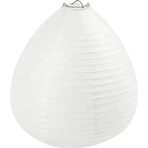 Rijstpapier Lamp Wit Druppel, 27cm Hoge Kwaliteit