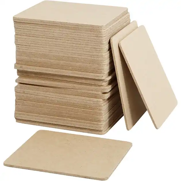 Onderzetters MDF 10x10cm, 50st. Seizoensaanbieding