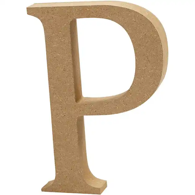Letter P MDF 13cm, 1st. Koopje