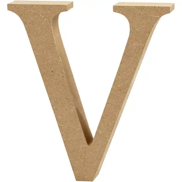 Letter V MDF 13cm, 1st. Populair
