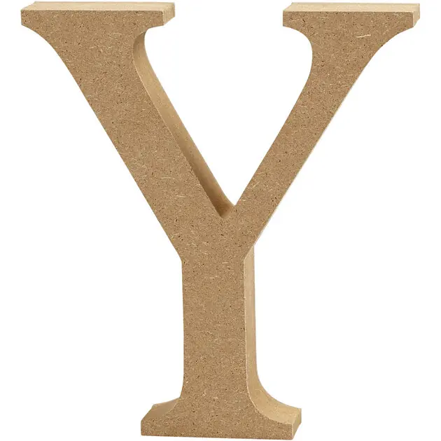 Letter Y MDF 13cm, 1st. Laatste Versie