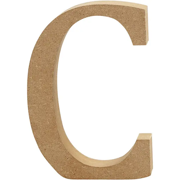 Letter C MDF 8cm, 1st. Gratis Retour