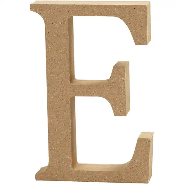 Letter E MDF 8cm, 1st. Flitsaanbieding