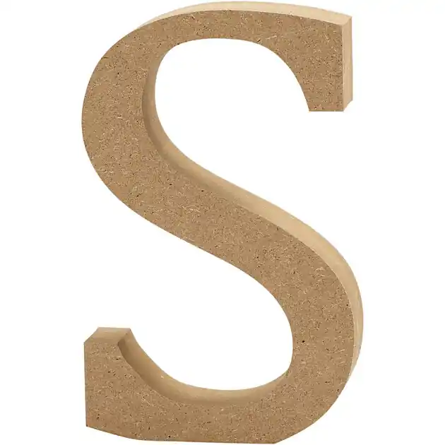 Letter S MDF 8cm, 1st. Korting