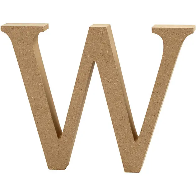 Letter W MDF 8cm, 1st. Tijdelijk Beschikbaar