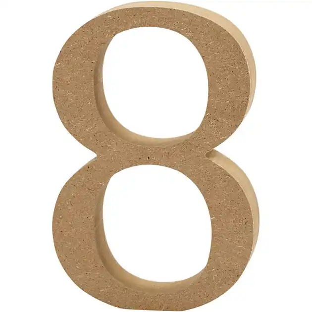 Flitsaanbieding Cijfer 8 MDF 8cm, 1st.