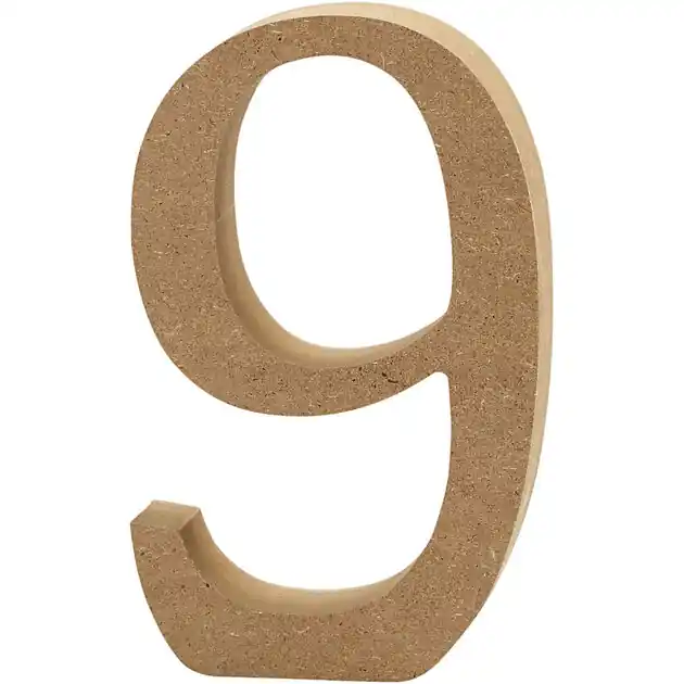 Gecertificeerd Cijfer 9 MDF 8cm, 1st.