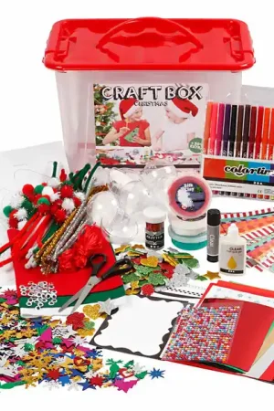 Aanbieding Hobbybox Rood met Creatieve Materialen