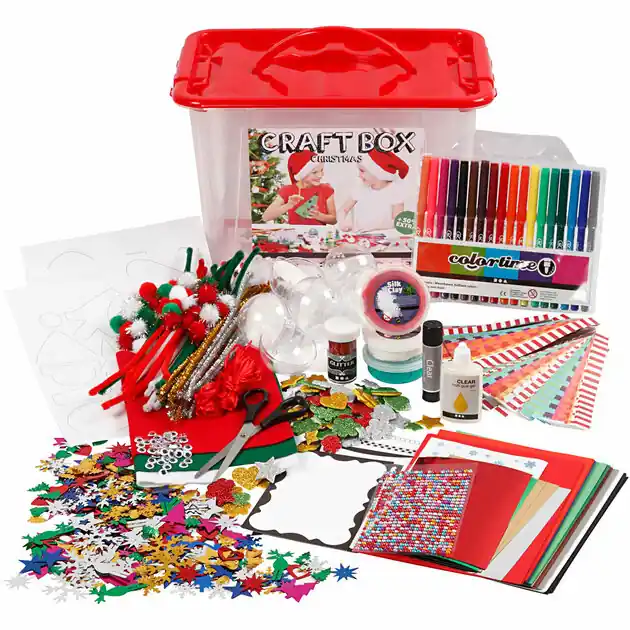 Aanbieding Hobbybox Rood met Creatieve Materialen