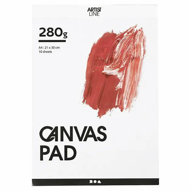 Goedkoop Canvas Blok Wit A4 280gr, 10 Vellen