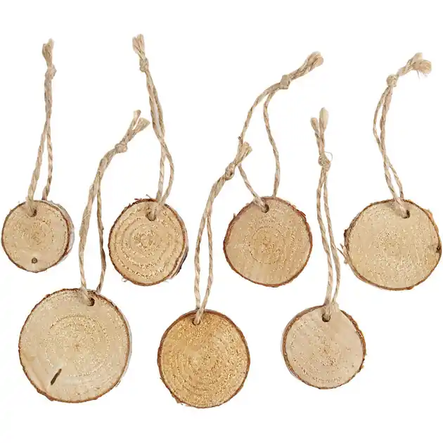 Bestseller Houten Schijf met Ophangkoordje, 7st.