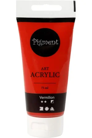 Fabrieksprijs Pigment Art Acrylverf Vermilion, 75ml