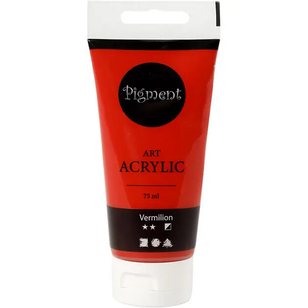 Fabrieksprijs Pigment Art Acrylverf Vermilion, 75ml