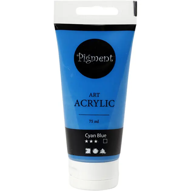 Pigment Art Acrylverf Cyan Blauw, 75ml Op = Op