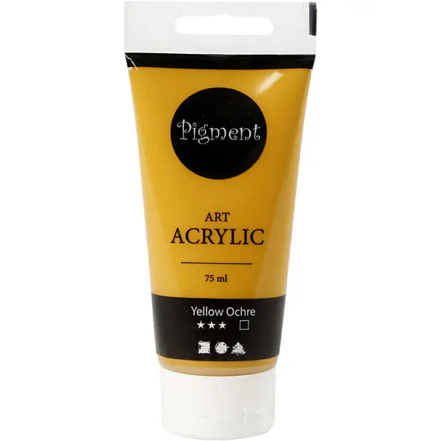 Goedkoop Pigment Art Acrylverf Ochre Geel, 75ml